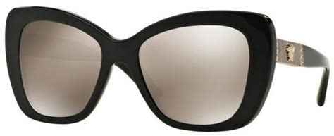 Versace Ve 4305q Gb1/5a Black Frame Brown Gold Mirror Lens 